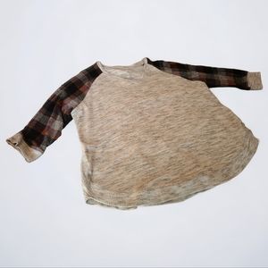 Gray and plaid sweater